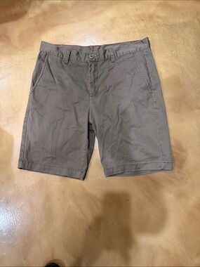 Lola Getts Active Men's Flat-Front Shorts - Olive